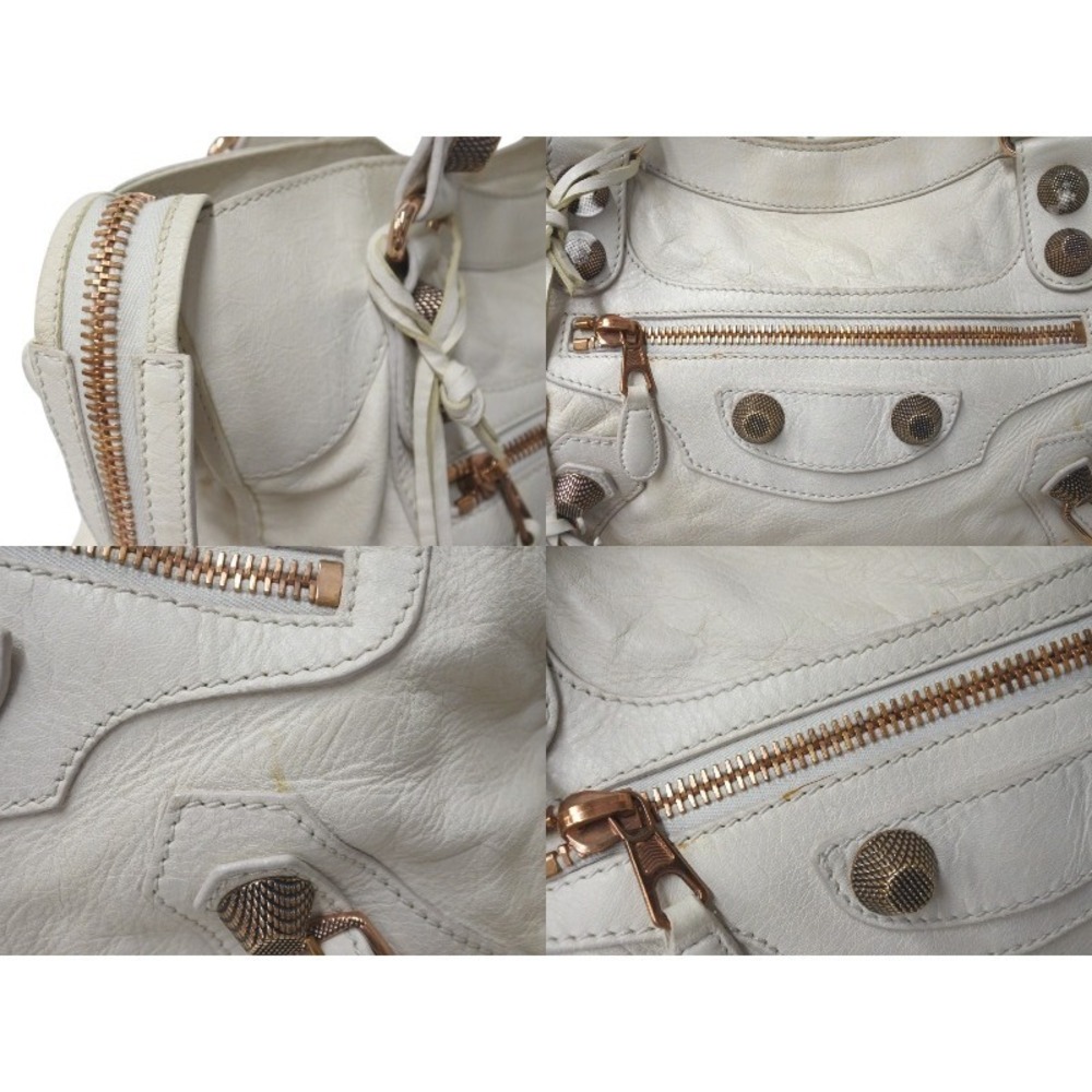 BALENCIAGA The Giant City Handbag White Calfskin - Picture 5 of 10
